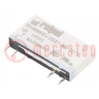 Relay: electromagnetic; SPST-NO; Ucoil: 12VDC; 6A; 6A/250VAC; 170mW