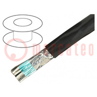 Wire; Alpha Essential C&C; 6x28AWG; PVC; dark grey; 600V; 30.5m