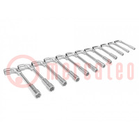 Wrenches set; L-type,socket spanner; 12pcs.