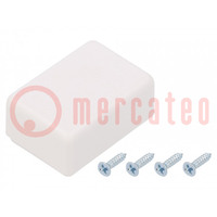 Custodia: universale; X: 23mm; Y: 33mm; Z: 16mm; ABS; bianco