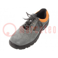 Shoes; Size: 45; grey-black; leather; with metal toecap; 7246E