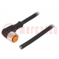 Connection lead; M12; PIN: 8; angled; 2m; plug; 30VAC; 2A; 1200; IP67