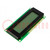 Pantalla: LCD; alfanumérico; FSTN Positive; 16x2; 80x36x10,5mm