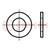 Arandela; redonda; M1,4; D=3mm; h=0,3mm; acero; Cobertura: zinc