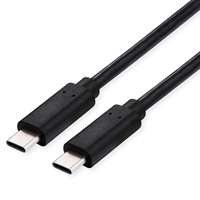 ROLINE USB4 Gen2x2 Kabel, C–C, ST/ST, 20Gbit/s, 240W, schwarz, 2 m