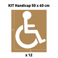 Spritzschablonen zur einfachen Bodenmarkierung 1 Set a 12 Schablonen Version: 07 - SET: Handicap 50x60