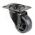 Lenkrolle Gabel aus Stahlblech, Radkörper: Kunststoff schwarz, Rollenlager, Tragfähigkeit: 100 kg, Durchmesser: 80 mm
