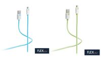 FLEXLINE Daten- & Ladekabel, USB-A - USB-B, grün, 0,3 m (22229620)