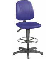 Bimos Arbeitsstuhl 9651-CI02 Unitec 3 Sitzhöhe 580-850 mm, mit Gleiter, Stoff blau