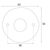 Skizze zu HALCÖ Drückergarnitur FULP - auf Rosette WC, TS-50, schwarz passiviert