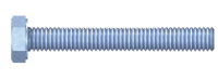 Schraubengrafik - Gewindeschrauben Sechskant, DIN 933 Stahl 8.8 verzinkt Blau chromatiert