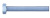 Schraubengrafik - Gewindeschrauben Sechskant, DIN 933 Stahl 8.8 verzinkt Blau chromatiert