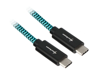 SHARKOON USB 3.1 A-C BK/BU 1,0M | ALU + BRAID