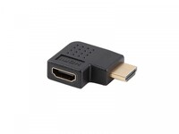 Adapter HDMI(M)-HDMI(F) 4K kątowy prawo czarny AD-HDMI-06