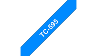 TC-Schriftbandkassetten TC-595, weiß auf blau