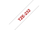 TZe-Schriftbandkassetten TZe-232, rot auf weiß Bild1