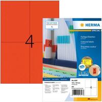HERMA Etiketten A4 rot 105x148 mm Papier matt 400 St.