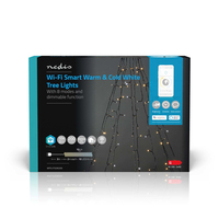 Nedis SmartLife Dekorative LED| Wi-Fi| Warm bis kühlen weiß| 200 LED's| 10 x 2 m| Lichtdecoratie ketting 200 gloeilamp(en) 4,3 W G