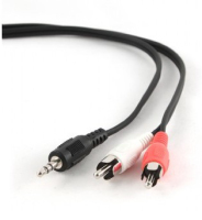 Gembird 0.2m, 3.5mm/2xRCA, M/M câble audio 0,2 m 3,5mm Noir, Rouge, Blanc