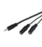 Goobay AVK 317-020 0.2m audio cable 3.5mm 2 x 3.5mm Black