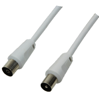 LogiLink CA1061 coax-kabel 2,5 m Coaxial Plug Coaxial jack Wit