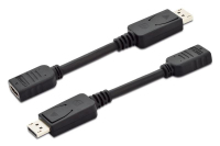 Digitus 0.15m HDMI/DisplayPort 0,15 m Negro