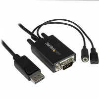 StarTech.com DP2VGAAMM2M adapter kablowy 2 m DisplayPort VGA (D-Sub) Czarny