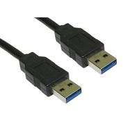 Cables Direct USB 3.0 A 3m USB cable USB 3.2 Gen 1 (3.1 Gen 1) USB A Black