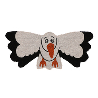 Esschert Design RB285 Türmatte Dekorative Fußmatte Drinnen/Draußen Stork shaped Schwarz, Orange, Weiß