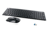 HP Etna Laser Melbourne keyboard Mouse included RF Wireless AZERTY French Black, White