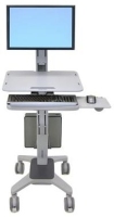 Ergotron WorkFit C-Mod, Single Display Sit-Stand Workstation 68,6 cm (27") Grigio Pavimento