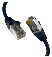 M-Cab EC020200299 cable de red Negro 0,25 m Cat8.1 S/FTP (S-STP)