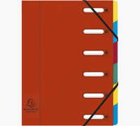 Exacompta 55065E Tab-Register Konventioneller Dateiordner Karton Rot