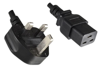 Microconnect PE090618 câble électrique Noir 1,8 m Prise d'alimentation type G Coupleur C19