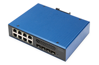 Digitus Conmutador PoE industrial L3 Managed Gigabit Ethernet de 8 + 4 puertos Uplink 10G