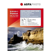 AgfaPhoto AP24050A4N papier voor inkjetprinter A4 (210x297 mm) Glans 50 vel Wit