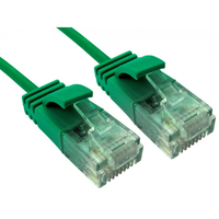 Cables Direct ERSLIM-100HG networking cable Green 0.25 m Cat6 U/UTP (UTP)