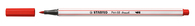 STABILO Pen 68 brush, premium brush viltstift, karmijn rood, per stuk