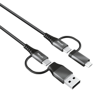 Trust 23573 cable USB 1 m USB 2.0 USB A/USB C USB C/Micro-USB A Negro