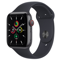 Apple Watch SE OLED 44 mm Digital 368 x 448 Pixel Touchscreen 4G Grau WLAN GPS