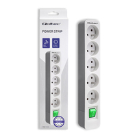 Qoltec 50290 power extension 1.8 m 5 AC outlet(s) Indoor White