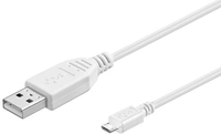 Microconnect USBABMICRO5W USB kábel 5 M USB 2.0 USB A Micro-USB B Fehér
