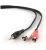 Gembird 5m, 3.5mm/2xRCA, M/M kabel audio Czarny, Czerwony, Biały