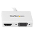 StarTech.com Adattatore Mini DisplayPort a HDMI e VGA - Convertitore audio/video da viaggio mDP 2 in 1 - 1920x1200 / 1080p - bianco
