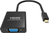 Vision TC-MDPVGA/BL adaptador de cable de vídeo Mini DisplayPort VGA (D-Sub) Negro