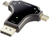 Renkforce RF-3846634 tussenstuk voor kabels DisplayPort, Mini DisplayPort, USB-C HDMI Zwart