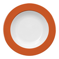 Teller tief 30 cm - Form: Table Selection - Dekor, 66276 orange-braun - aus