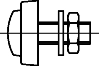 Kfz.-Nummernschildschrauben kompl. m. Plastikkappen weiß U.-Sch... zn M5x20mm KP