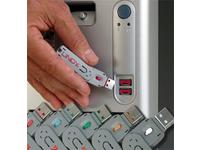 LINDY USB Portschlüssel 4xOrange mit Schlüssel