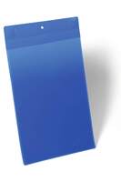 Durable Magnetic Ticket Label Holder Document Pockets - 10 Pack - A4 Blue